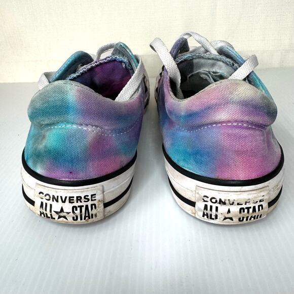 CONVERSE All Star Tie Dye Low Top Sneakers Purple Blue Women's Size 9.5 Casual - Picture 5 of 7